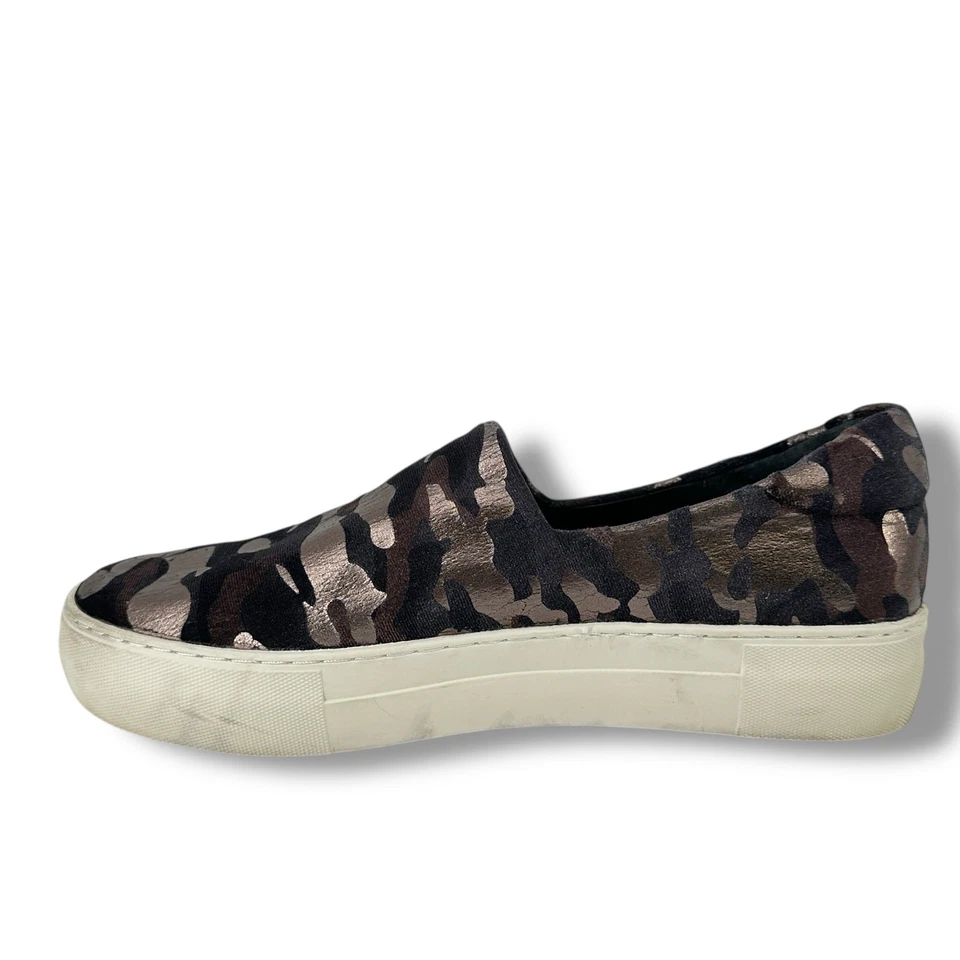 Zapatillas deportivas J/SLIDES NYC Ariana camufladas de terciopelo metálico sin cordones para mujer talla 7,5 Foto 4 de 4