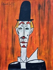 Bernard Buffet Signed Expressionist Oil Painting on Canvas - French Modern Art