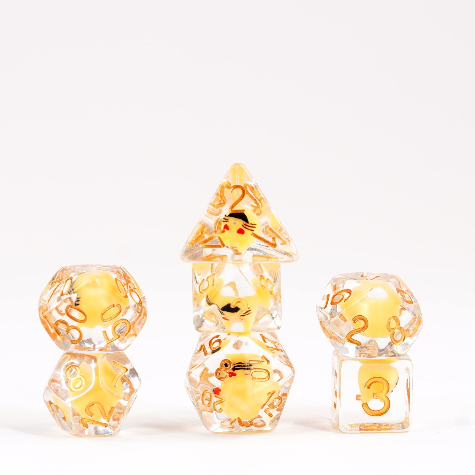 Набор кубиков FanRoll by Metallic Dice Games 16 мм из полимерной полимерной смолы Кошачьи кубики ролевые игры 4090₽