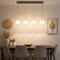 HäNgelampe Pendelleuchte Wohnzimmerlampe HöHe Verstellbar Glas Cct Led H 150 Cm