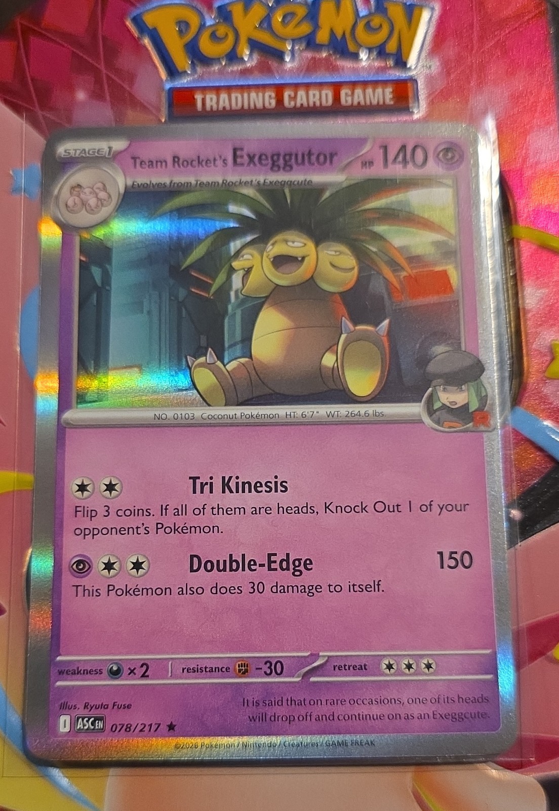 Team Rocket's Exeggutor 078/217 Me: Ascended Heroes Holo