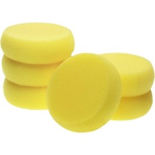 Round Painting Sponges 6 Pack 3 Inch Yellow Synthetic Artist Sponge for
