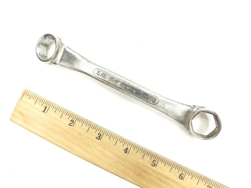 S-K WAYNE TOOLS 11/16" x 5/8" BOX END WRENCH OFFSET SHORT STUBY LENGTH - M-2022