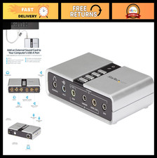 StarTech.com 7.1 USB Sound Card - External Sound Card for Laptop with SPDIF Digi