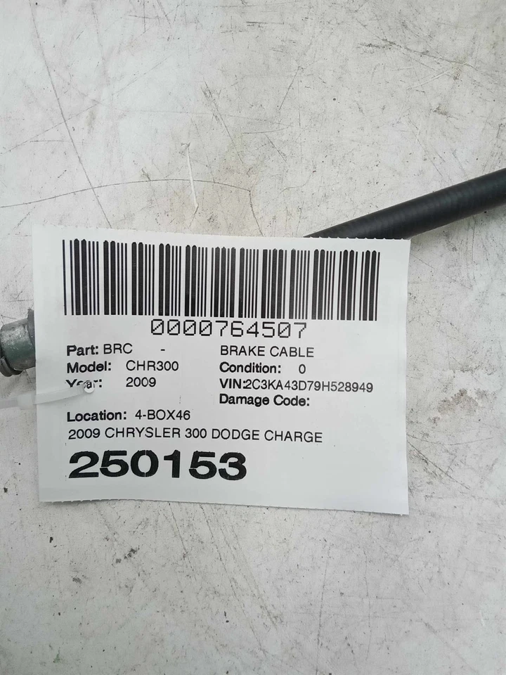 Chrysler 300 Dodge Charger 2009 cable de freno de estacionamiento trasero usado OEM Foto 2 de 4