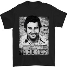 Pablo Escobar Mug Shot Camiseta 100% Algodón