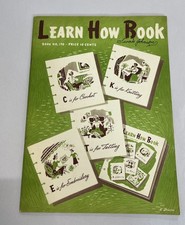 Learn How Book Vintage 1941 No. 170 Crochet Knit Tat Embroidery