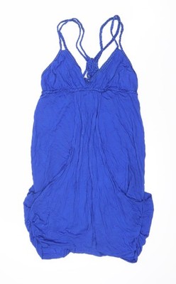 Warehouse Damen blau Trägerärmel Kleid, Größe 6