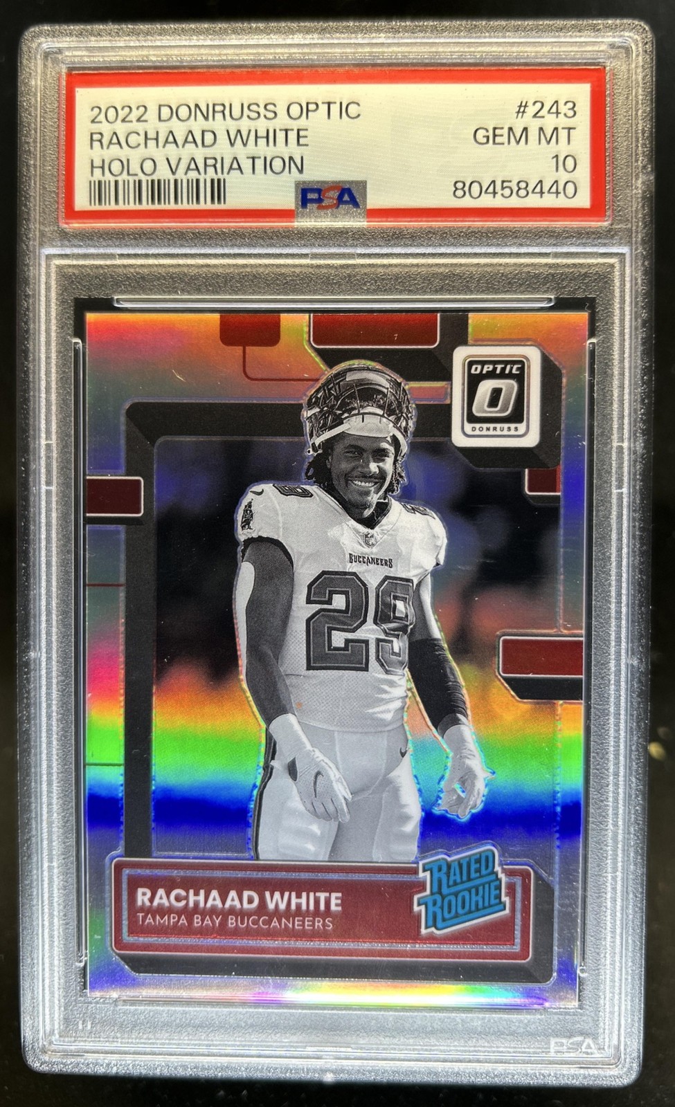 Rachaad White Panini Donruss Optic #243 Variation Holo