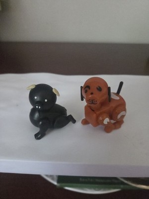 Vintage Fisher-Price Little People Farm Black Pig + Farmer's Dog