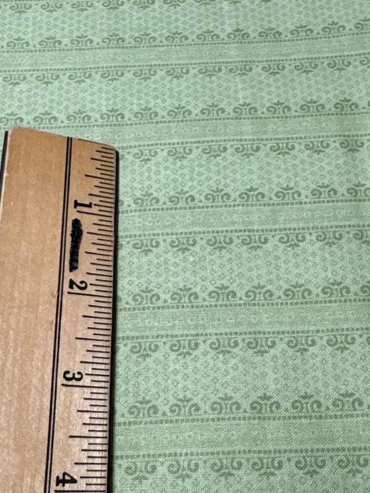 Robyn Pandolph RJR Fabrics Green Striped Cotton Fabric 26" x 44" Sewing Quilting - Image 2 of 4