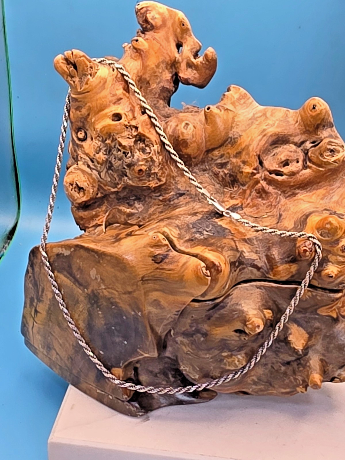 .925 Sterling Silver Solid Link Dimond cut  Oxydi… - image 1