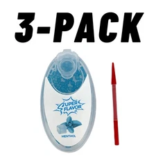 Crush Balls Menthol Aroma Flavour Burst Beads Capsules (3 Pack) 100 Count Each