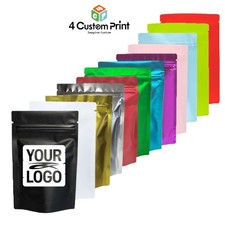 14g Custom Print Mylar Bags  Reusable Stand Up Pouch for Herb Packaging 5x7.75"