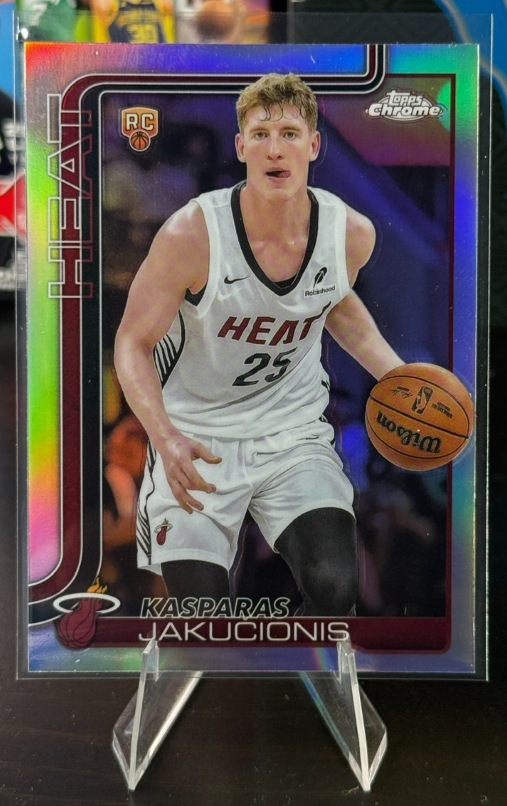 2025-26 Topps Chrome - Kasparas Jakucionis #270 Refractor (RC) - Miami Heat