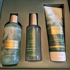 Bath  Body Works Stress Relief Eucalyptus Spearmint Bath Set Body Wash Cream
