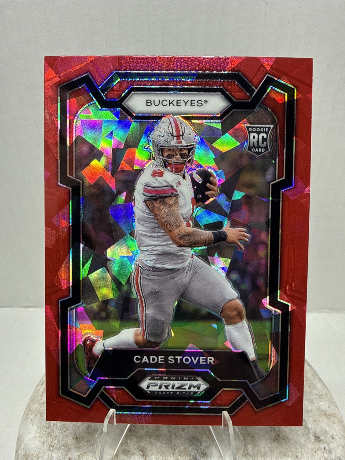 2024 Panini Prizm Draft Picks - Cade Stover #174 Red Ice Prizm (RC)