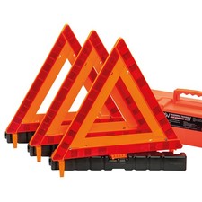 DSV Standard Warning Triangles, Safety Triangles DOT Approved, Plastic, Large