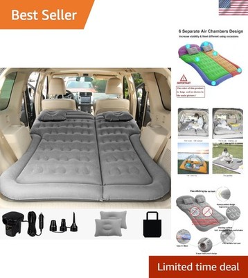 SUV Air Mattress Camping Bed Cushion Pillow - Inflatable Thickened Car Air Be...