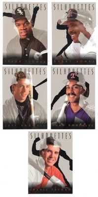 1993 Leaf Studio Silhouettes baseball complete insert set of 10 cards.