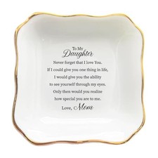 Ceramic Trinket Tray, Future Daughter in Law Wedding Gift, Bridal Shower, White