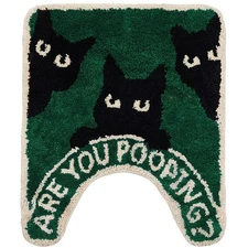 Toilet Rug U Shaped Washable Soft and Absorbent Bathroom Rugs Non Slip Bath M...