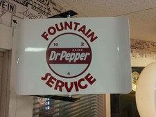 DR. PEPPER VINTAGE ERA STYLE SPINNING WALL MOUNT ADVERTISING SIGN