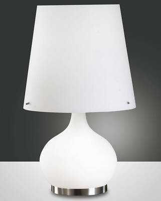 Fabas Luce Tischleuchte Ade E14 Ø320mm Weiß