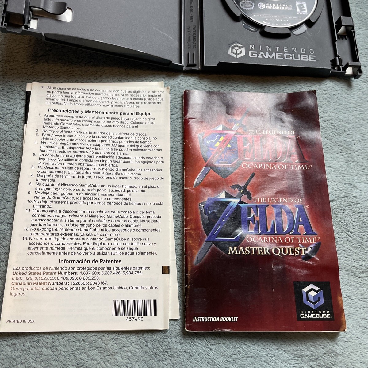 Zelda Ocarina Of Time / Master Quest GameCube COMPLETE Game Cube US -Works  Great