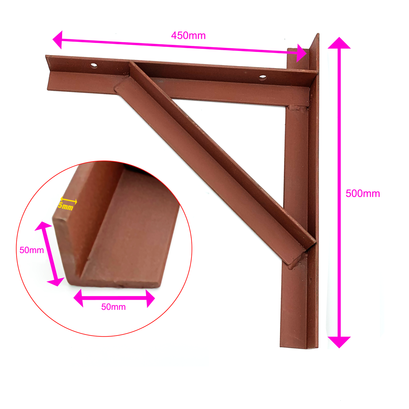 2x Heavy Duty Steel Chimney Gallow Brackets Support Angle Fixing