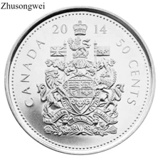 2014 Canada 50 Cents Single Coin from Mint Roll Wrap - Free shipping