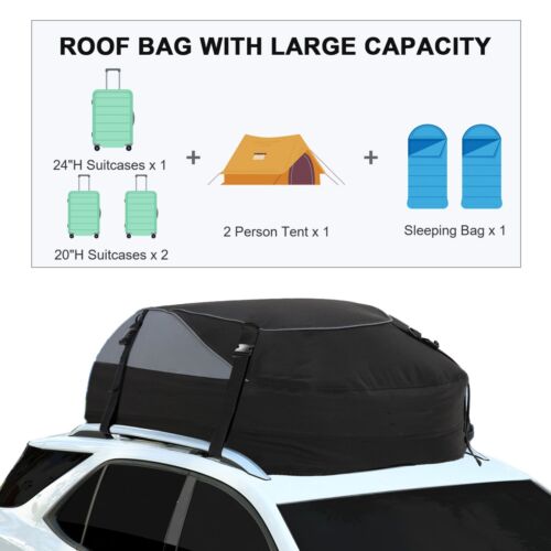 425L Large Car Rooftop Rack Cargo Carrier Bag Luggage Bag Storage Box Waterproof - Picture 12 of 13
