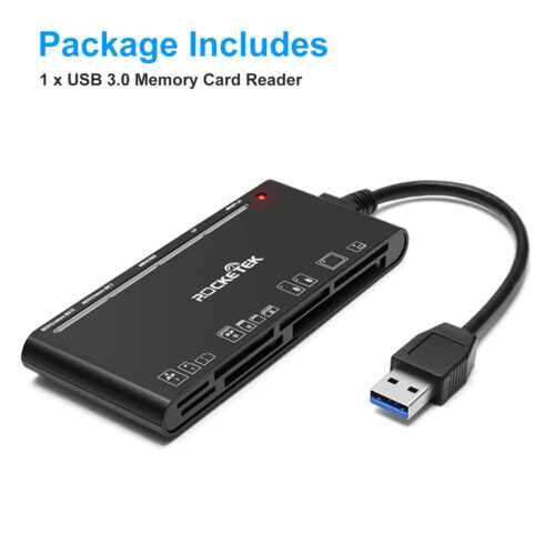 7-IN-1 USB 3.0 Memory Card Reader High-Speed Adapter 7 Ports for SD SDXC CF SDHC - Picture 8 of 8