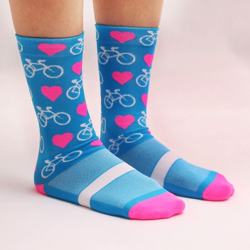 Cycling Riding Socks Mens Womens Bicycle Bike Sports Ankle Socks XC BMX MTB Red - Picture 41 of 53