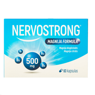 NERVOSTRONG MAGNESIUM FORMEL 60 Kapseln Magnesium, vitamin B1, B2, B6, B12
