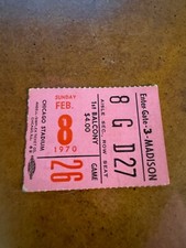 1970 Chicago Black Hawks Montreal Canadiens Hockey Ticket Bobby Rousseau 2 Goals