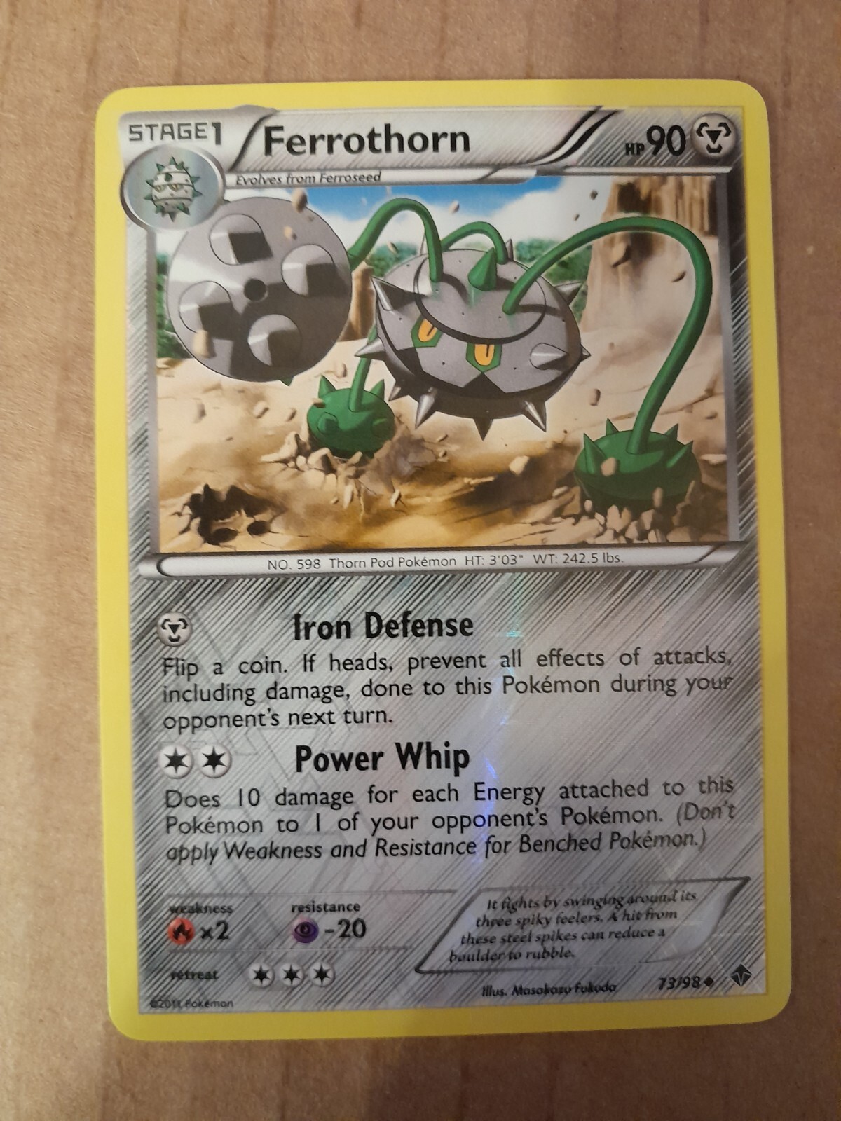 Pokemon Ferrothorn 73/98 Emerging Powers Reverse Holo See Pictures
