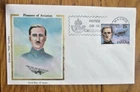 SPAIN ALFONSO DE ORLEANS  PIONEER OF AVIATION 1980 COLORANO SILK CACHET FDC