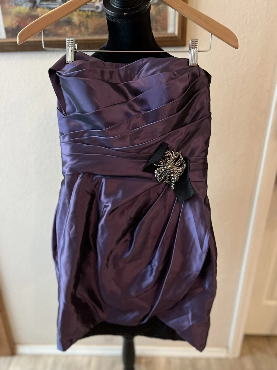 eggplant cocktail dress