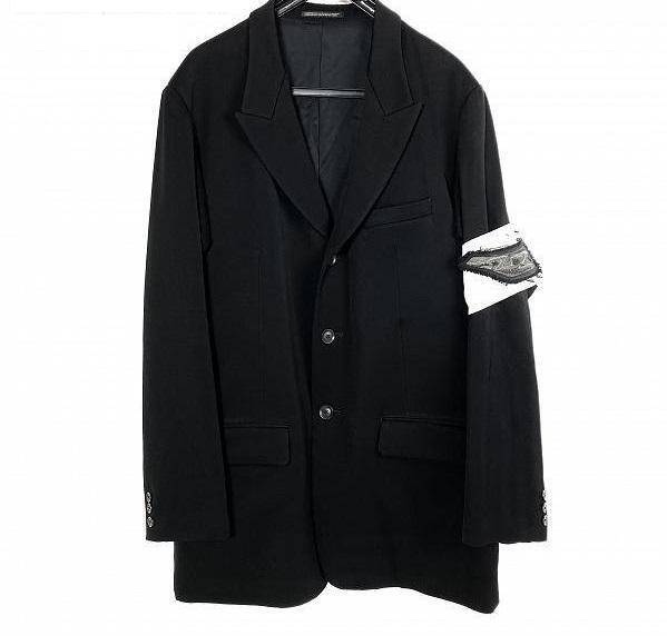 Yoji Yamamoto Pool Homme 20Aw Side Gasset Peak Lapel Jacket