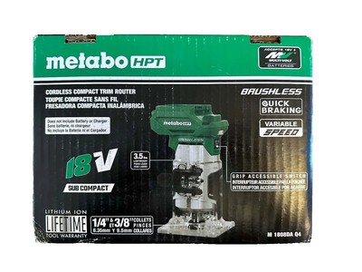 NEW Metabo HPT MultiVolt 1/4-in-Amp-HP Brushless Trim Cordless Router Tool Only