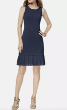 MICHAEL KORS Women’s True Navy Sleeveless Pleated Hem Dress Size XS