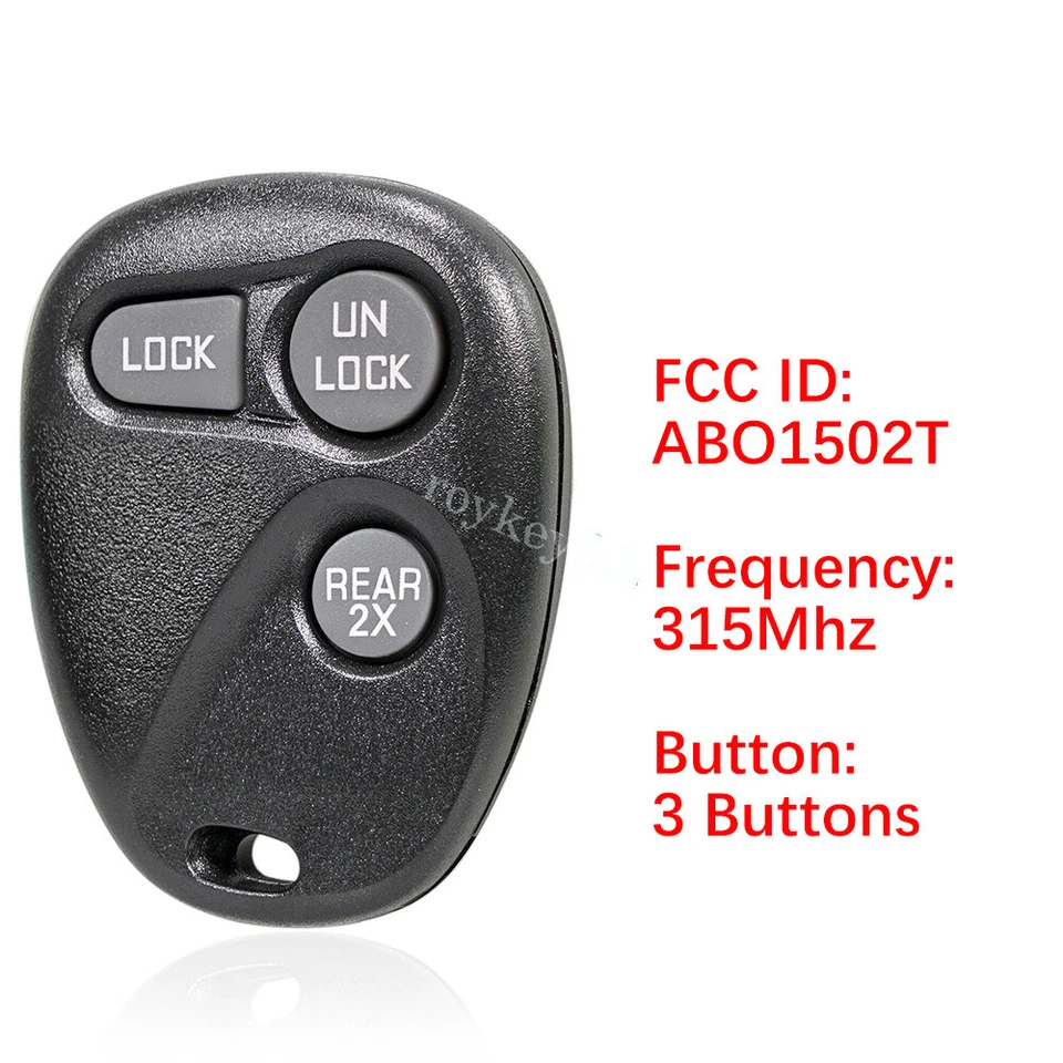 2 For 1997 1998 1999 2000 GMC Yukon Suburban Car Remote Keyless Entry Key Fob - Image 2 of 4