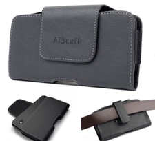 Cell Phone Horizontal Carrying Case Pouch w/Swivel Belt Clip Holster (2 sizes)
