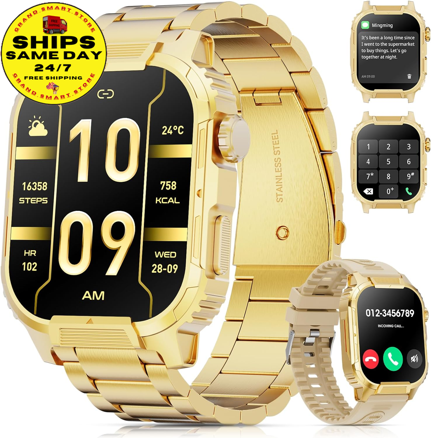 Smartwatch for Men Women(Answer/Make Calls),2.02