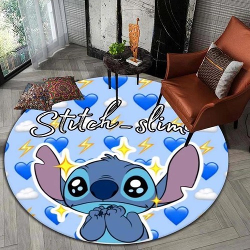 3D Kinder Lilo Stitch Runde Boden matte Jungen Mädchen Schlafzimmer Teppichs - Bild 12 von 50