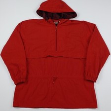 Vintage 90s Nike Windbreaker Jacket Red Tonal Swoosh Air  Youth Sz Fits Mens S