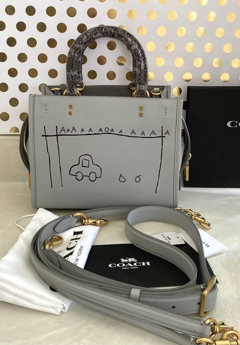 COACH X JEAN-MICHEL BASQUIAT ROGUE 25 WITH SNAKESKIN DETAIL EUC | eBay