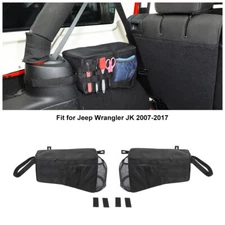 Rear Trunk Cargo Side Storage Bag Organizers for Jeep Wrangler JK 07-18 4 doors