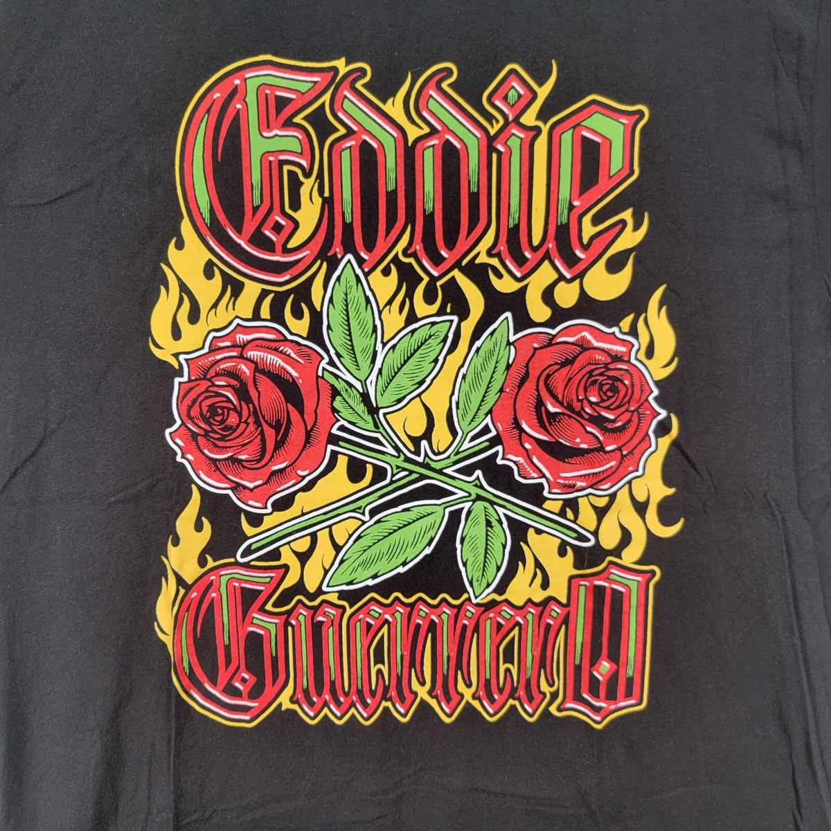 WWE Eddie Guerrero Roses Pro Wrestling Crate Black Tee Cotton T